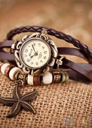Женские часы-браслет star brown коричневый1 фото
