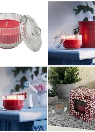 Корица и сахар. ароматная свеча с запахом глинтвейна. икеа. отличный подарок.