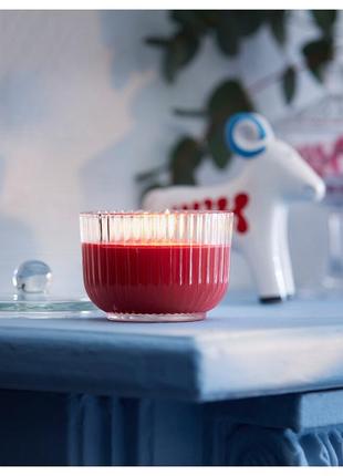 Корица и сахар. ароматная свеча с запахом глинтвейна. икеа. отличный подарок.