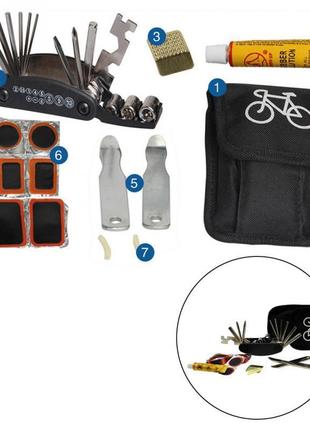 Набор инструментов для ремонта шин велосипеда5 фото