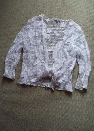 Новая романтичная блуза кофта кардиган р l белоснежная