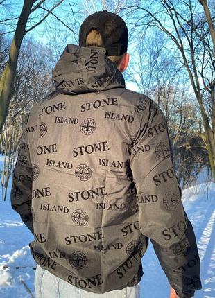 Брендовая мужская ветровка стон айленд/качественная ветровка stone island в черном цвете на каждый день3 фото