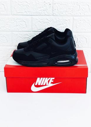 Кросівки чоловічі nike air max black кроссовки найк аир макс мужские черные4 фото