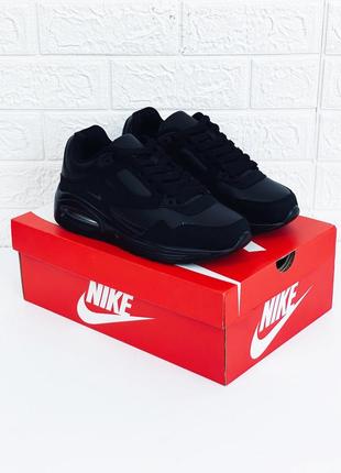 Кросівки чоловічі nike air max black кроссовки найк аир макс мужские черные8 фото