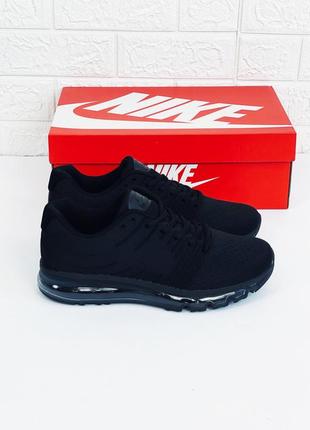 Кросівки чоловічі nike air max black кроссовки мужские черные найк аир макс