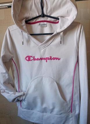 Винтажный белый худи champion