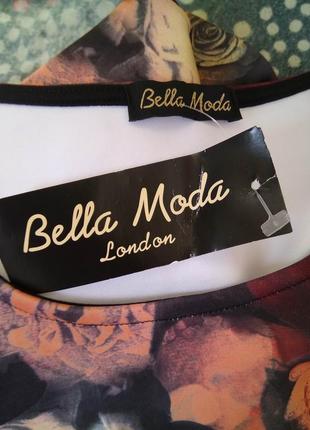 Шикарна приталена сукня bella moda в троянди/коротке плаття по фігурі/квітковий акварельний принт9 фото