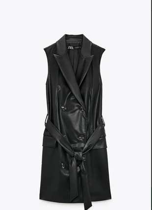 Жилетка из искуственной кожи zara s l