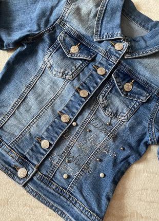 Джинсовая курточка для девочки джинсовка 146-1642 фото