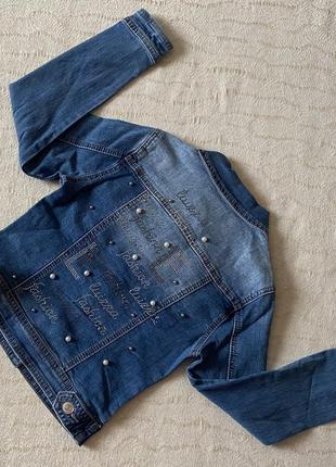 Джинсовая курточка для девочки джинсовка 146-1643 фото