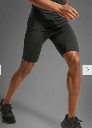 Boohoo man мужские шорты беговые спортивные для бега спорта зала в облипку2 фото