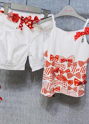 Костюм комплект шорты майка футболка пояс