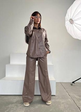 Сорочка з еко шкіри, рубашка