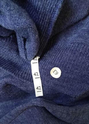 Универсальный мужской трикотажный свитер пуловер джинсового цвета/джемпер реглан синий/британия6 фото