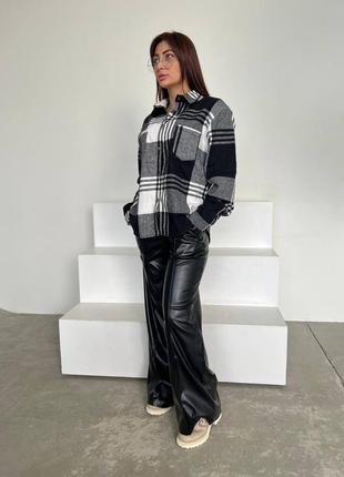 Сорочка з еко шкіри, рубашка8 фото