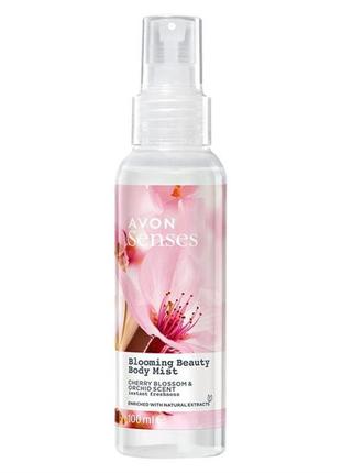 Освежающий лосьон-спрей, для тела цветущая сакура и орхидея, blooming beauty, body mist avon naturals, 100 мл1 фото