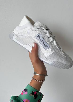 Dc “ns low all white” premium белые кроссовки