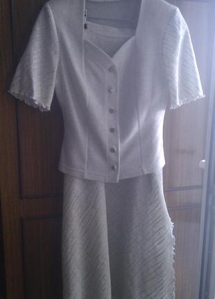 Летний костюмчик юбка прямая и жакетик