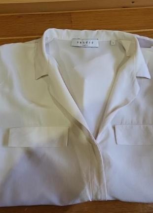 Базовая шелвовая блуза рубашка sandro1 фото