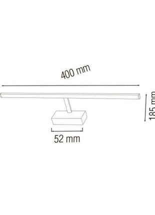 Светодиодная подсветка зеркал-картин horoz electric anka-8 led 8w 4200k 570lm 100-250v 400мм. хром3 фото