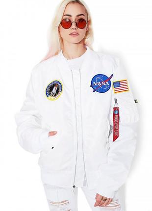 Демі куртка-бомбер nasa ma-1 bomber jacket alpha industries7 фото