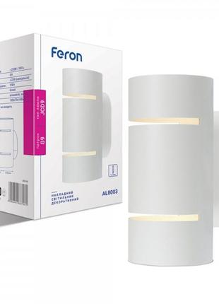 Настінний накладний світильник feron al8003 білий