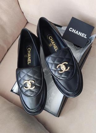 Лофери туфлі в стилі chanel