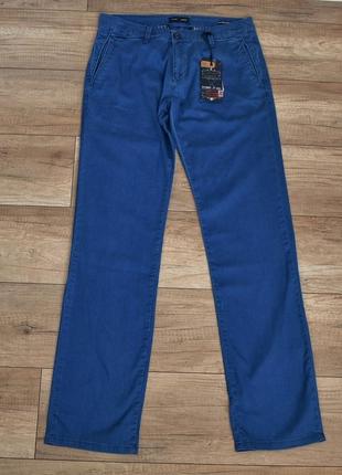 Розпродаж, якісні турецькі чоловічі штани, брюки x-foot, сині, тонкі1 фото