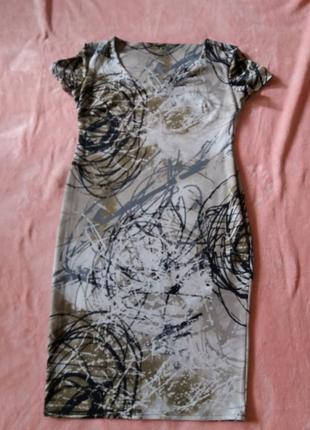 Сукня міді, принт абстракція