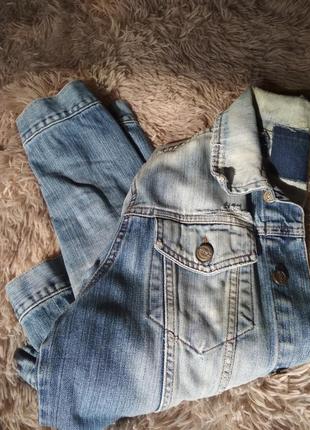 Джинсовка, джинсовая куртка пиджак, джинсова куртка, джинсовий піджак4 фото