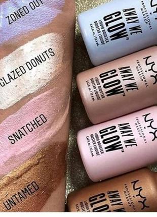 Жидкий хайлайтер для лица nyx away we glow liquid booster1 фото