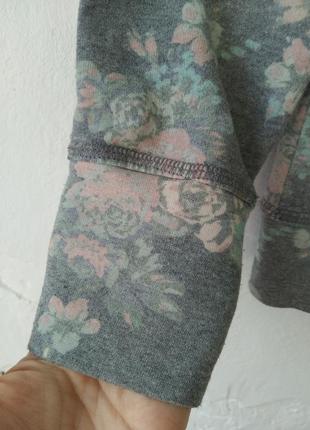 Женская кофта на змейке в цветочный принт review размер s2 фото
