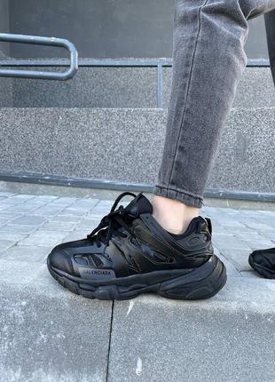 Кросівки жіночі в стилі balenciaga track black, баленсіага трек чорні