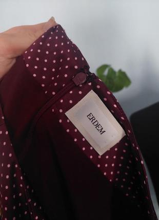 Erdem. 100% шелк. стильная брендовая юбка класса люкс оригинального кроя. англия.7 фото