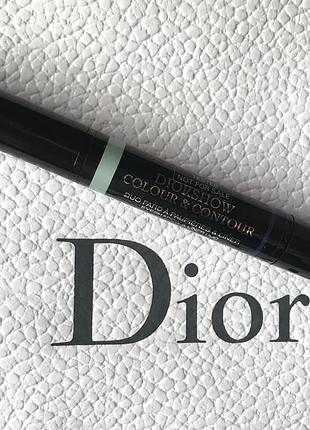 Водостійкі тіні і підводка dior colour contour eyeshadow & liner duo 220