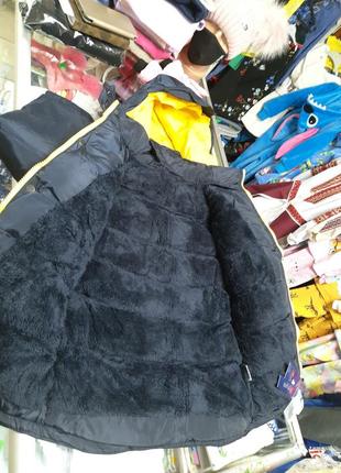 Зимняя длинная куртка пуховик для мальчика р.104-1289 фото