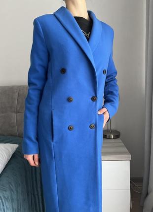 Пальто синя жіноче з підкладкою xs плащ на весну7 фото