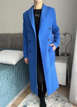 Пальто синя жіноче з підкладкою xs плащ на весну6 фото