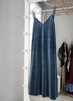 Велюровое платье-комбинация uniqlo3 фото