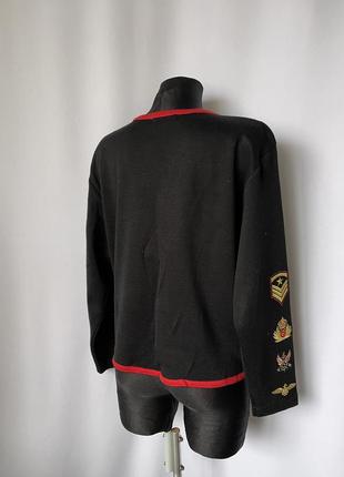 Кардиган винтаж черный с вышивкой zenga ferri винтажная кофта золотые пуговицы2 фото