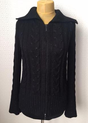 Напіввовняної кардиган у великі коси розмір l blacky dress