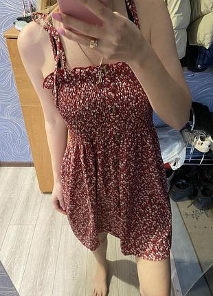 Сарафан в цветочный принт shein