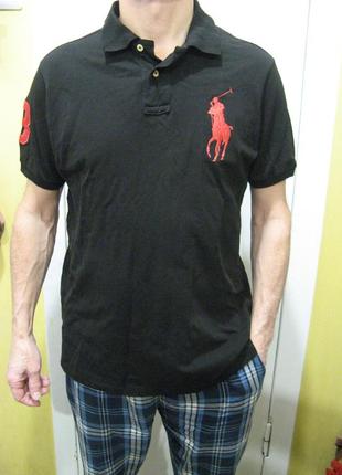 Футболка поло polo by ralph lauren custom fit  м