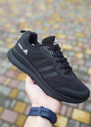 Чоловічі чорні текстильні кросівки на весну adidas terrex 🆕 адідас