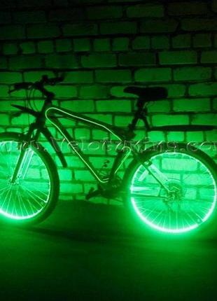 Підсвітка велосипеда світлодіодною стрічкою в силіконі. 1м стрічки 60д/м+блочок крона.5 фото