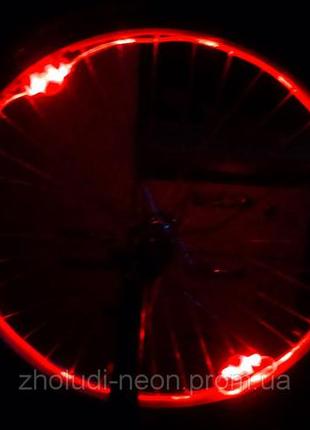 Яскрава підсвітка велосипеда оптичним дротом.кольор9 фото