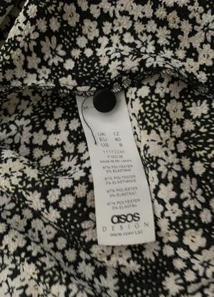 Asos блузка кльошна, з кльошними рукавами, кльош в квіточки, блуза10 фото