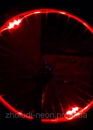 Підсвітка коліс велосипеда — оптичний дріт 2-го кл.4 фото