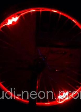 Яскрава підсвітка велосипеда оптичним дротом.кольор3 фото