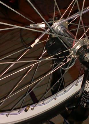 Підсвітка коліс велосипеда-холодним неоном 5.0 мм.1 м + блочок бат.3 фото